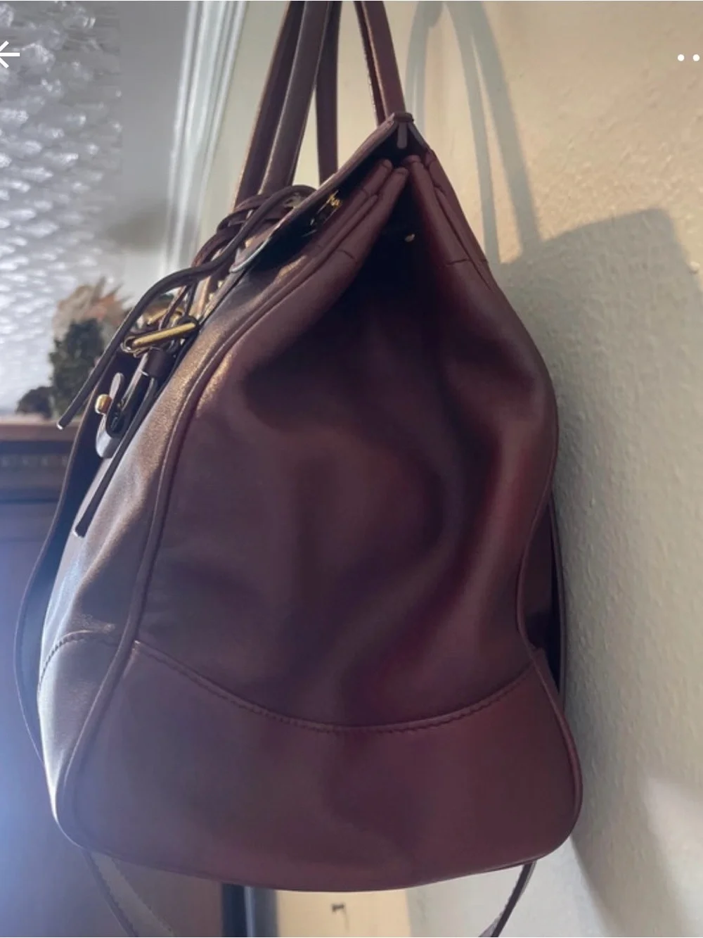 Ralph Lauren Collection Ricky Bag Burgundy